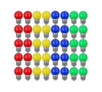 40X Colored LED Bulbs E27 Decorative Design Light 240 Lumens AC220V-240V Mixed Colors Red Yellow Blue Green