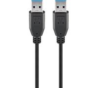 40x Goobay 93928 Câble USB A, USB 3.0, 1,8 m, noir, 1.8 m - USB 3.0 mâle (type A) > USB 3.0 mâle (type A)