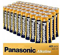 40x Piles alcalines AAA Haute Performance, Longue durée, 1,5V - Lot de 40