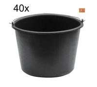 40x Seau 20 litres avec échelle graduée, seau de chantier, seau à plâtre