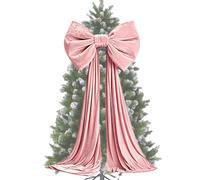 40x200cm Giant Christmas Bow for Tree Photo Props Crafts Velvet Decorations | Bow Christmas Tree Topper For Door Window Front Door Fireplace Stair Living Room Halloween Backdrop Thanksgiving New Year's