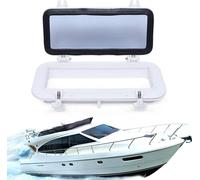 40x20cm Fenêtre de bateau Yacht Hublot Fenêtre Hublot rectangulaire Jardin Verre trempé résistant aux UV Pour bateau Yacht Marine