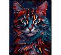 40x30 cm Diamants Peinture à faire soi-même DIY Diamond Painting Chat en couleurs