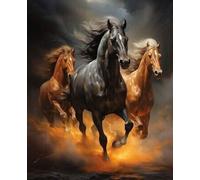 40x30 cm Diamants Peinture à faire soi-même DIY Diamond Painting Chevaux