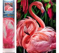 40x30 cm Diamants Peinture à faire soi-même DIY Diamond Painting Flamingo