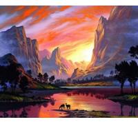 40x30 cm Diamants Peinture à faire soi-même DIY Diamond Painting Montagnes