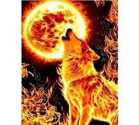 40x30 Diamants Peinture à faire soi-même DIY Diamond Painting Loup Hurlant