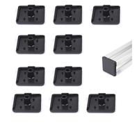 40x40 aluminium profilé embout, noir, 10 pièces, 40x40 aluminium profilé ABS couvercle de protection, couvercle de tube carré, protection contre les rayures pour aquarium cadre, étagère, cadre d'escal