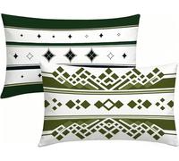 40x60 Lot de 4 Housses de Coussin Bande Coussin Canape BohêMe, Lin Taie d'oreiller Impression Recto Verso avec Fermeture éClair Invisible, Decoration Maison pour Jardin Salon, Cadeau Femme -LK2604710