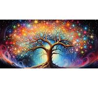 40x80cm Diamond Painting Grand Format, Arbre vie Diamant Painting DIY 5D Mosaïque Peinture Numéro Point De Croix Tableau Perle Diamant, Loisirs Créatifs Adultes/Enfants, Décoration Intérieur-d69