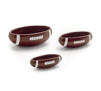 40YARDS Barquettes à snacks et à dips de football américain (Lot de 3 bols en forme de ballon de American Football) pour sauces, collations et accompagnements
