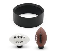 40YARDS Support Ballon Football Américain | Métal Massif Noir | Anneau 45° | Anneau stable avec bords intérieurs à 45° pour maintien sûr | Présentoir pour football américain, football et basketball
