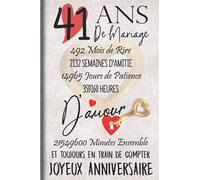 41 Ans de Mariage et Toujours en train de Compter: Cadeau d'anniversaire 41ans de mariage pour les couples, carnet ligné, 100 pages, 6 po x 9 po (15,2 x 22,9 cm)