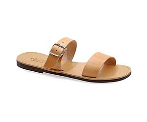 41 beige Emmanuela Sandales en cuir grecs pour hommes, sandales pour hommes à la main de haute qualité avec boucles réglables, chaussures d'été avec orteils ouverts, sandales à lanières coulissantes