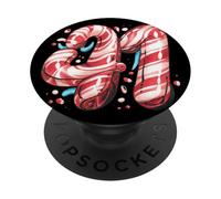 41 Candy Cane Color Four One | Gen Alpha Slang | Meme PopSockets PopGrip Adhésif