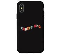 41 Cuatro Uno 4 1 Four One Espagnol Drôle Gen Z Slang 4167 67 Coque pour iPhone X/XS