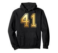 41 Matching Graphique des Sports d'équipe numéro Quarante et Un Sweat à Capuche