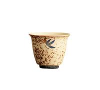 41 ml bleu et blanc silex or rouge orchidée papillon petite tasse à thé personnel spécial cloche service à thé - Xiaolan rouge doré