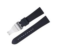 41 mm pelagos 22 mm à extrémité plate Soft FluoroBber Band de montre en acier inoxydable Boucle de pliage, pour Tudor M79360 M79363 Black Bay 1958 GMT Remplacer la sangle