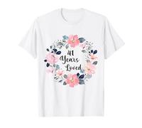 41 Years Loved 41th Birthday Floral 41 Year Old Men Women T-Shirt