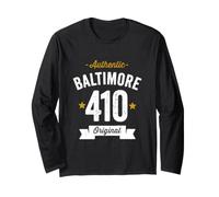 410 Baltimore Code régional États-Unis Ville en Vieilli Authentique (foncé) Manche Longue