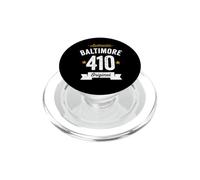 410 Baltimore Code régional États-Unis Ville en Vieilli Authentique (foncé) PopSockets PopGrip pour MagSafe