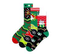 [4100040104] Zooksy Pack 3 Paires Chaussettes Noël Cadeaux Festif Classic Ugl...