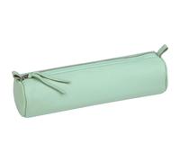 Clairefontaine Trousse Scolaire 410160C Ronde Cuir d'Agneau Ø5,5x22 cm Vert pistache