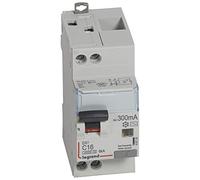 410725 Legrand Disjoncteur différentiel 16A type AC 300mA - courbe C - DX³4500 1P+N
