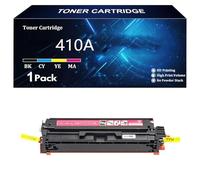 410A Cartouches de Toner Compatibles Remplacement pour HP CF410A 410X CF410X pour HP Color LaserJet Pro M452dw M452dn M452nw MFP M477fnw M477fdn M477fdw M377dw Imprimante, Magenta-1 Pack
