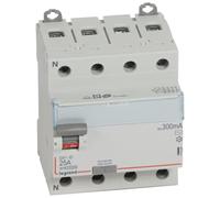 Legrand Interrupteur différentiel 411664 tétrapolaire 25 A type AC 300 mA - 4 modules