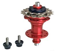 412 Moyeu arrière pliable pour vélo avec 4 roulements scellés 3 vitesses pignons de roue libre 9T 13T 17T 85 mm vieux corps de moyeu en aluminium (rouge)