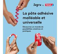 [41235-00001-00] tesa Pâte Fixante Polyvalente à Modeler Sugru 3 x 3.5 g Noir
