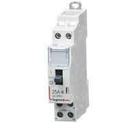 Legrand 412558 Contacteur domestique CX³ silencieux bobine 230V, 2P, 250V, 25A, contact 2F, 1 module