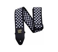 Ernie Ball Sangle de Guitare/Basse Jacquard Classique - Damier Noir et Blanc