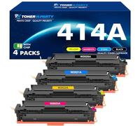 414A Lot de 4 cartouches de toner M479fdw de remplacement pour cartouche de toner HP 414A 414X W2020A Color Pro MFP M479fdw M479fdn M454dw M454dn M479 avec puce (noir, cyan, jaune, magenta)
