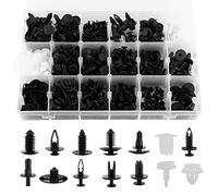 415 Pcs Keenso Rivet Clips Agrafe de Protection Panneaux de Portes Clips de Retenue Pare-chocs de Fixation en Plastique avec Boîte de Rangement Kit 18 Tailles Push Pin Rivets Lot