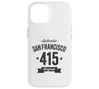 415 San Francisco Code régional Vieilli Authentique Coque pour iPhone 14