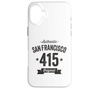 415 San Francisco Code régional Vieilli Authentique Coque pour iPhone 16 Plus