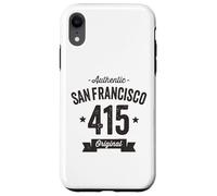 415 San Francisco Code régional Vieilli Authentique Coque pour iPhone XR