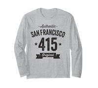 415 San Francisco Code régional Vieilli Authentique Manche Longue