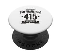 415 San Francisco Code régional Vieilli Authentique PopSockets PopGrip Adhésif