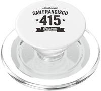 415 San Francisco Code régional Vieilli Authentique PopSockets PopGrip pour MagSafe