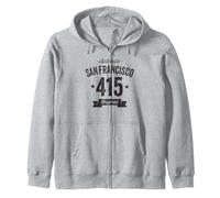 415 San Francisco Code régional Vieilli Authentique Sweat à Capuche