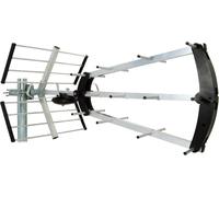 415047 Antenne D'Extérieur Trinappe 20 Db - Filtre 4G - Uhf - Fiche F Compacte Et Dépliable
