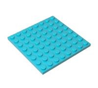 41539 Plaque de Fondation Plaque 8x8 10 Pièces GDS-528 Compatible avec Lego Briques de Construction Couleur:Azzurro Medio 322