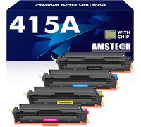 415A 415X Avec Puce Cartouche De Toner Compatible Pour Hp 415A 415X Pour Color Laserjet Pro Mfp M479Fdw M479Dw M479Fnw M479Fdn M479 M454Dw M454Dn M454 W2030A W2031A W2032A W2033A ( 4-Pack )