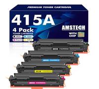 Amstech 415A 415X avec Puce Cartouche de Toner Compatible pour HP 415A 415X pour Color Laserjet Pro MFP M479fdw M479dw M479fnw M479fdn M479 M454dw M454dn M454 W2030A W2031A W2032A W2033A ( 4-Pack )