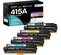 415A Toner Kompatibel für 415A 415X Toner für Color Laserjet Pro MFP M479fdw M479dw M479fnw M479fdn M454dw W2030A W2030X W2031A W2032A W2033A (Noir Cyan Magenta Jaune Poids :