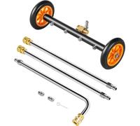 415mm Nettoyeur haute pression sous châssis avec 2 roues et 2 barres rallongées - Système de nettoyage haute pression sous châssis de voiture
